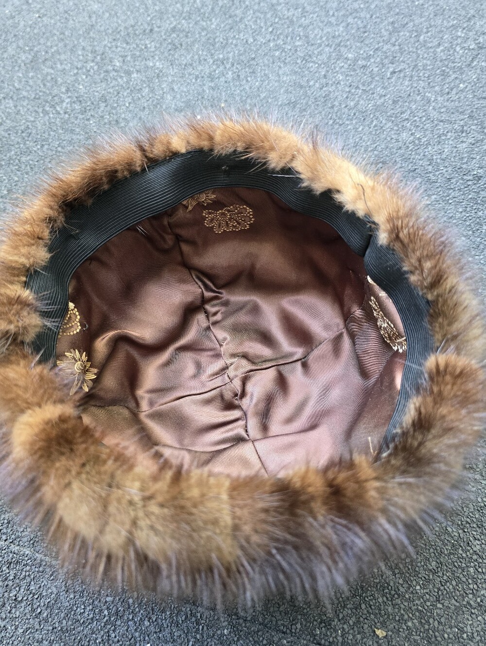 Vintage Chocolate Mink Acorn Cap Hat Russian Style - Picture 5 of 9